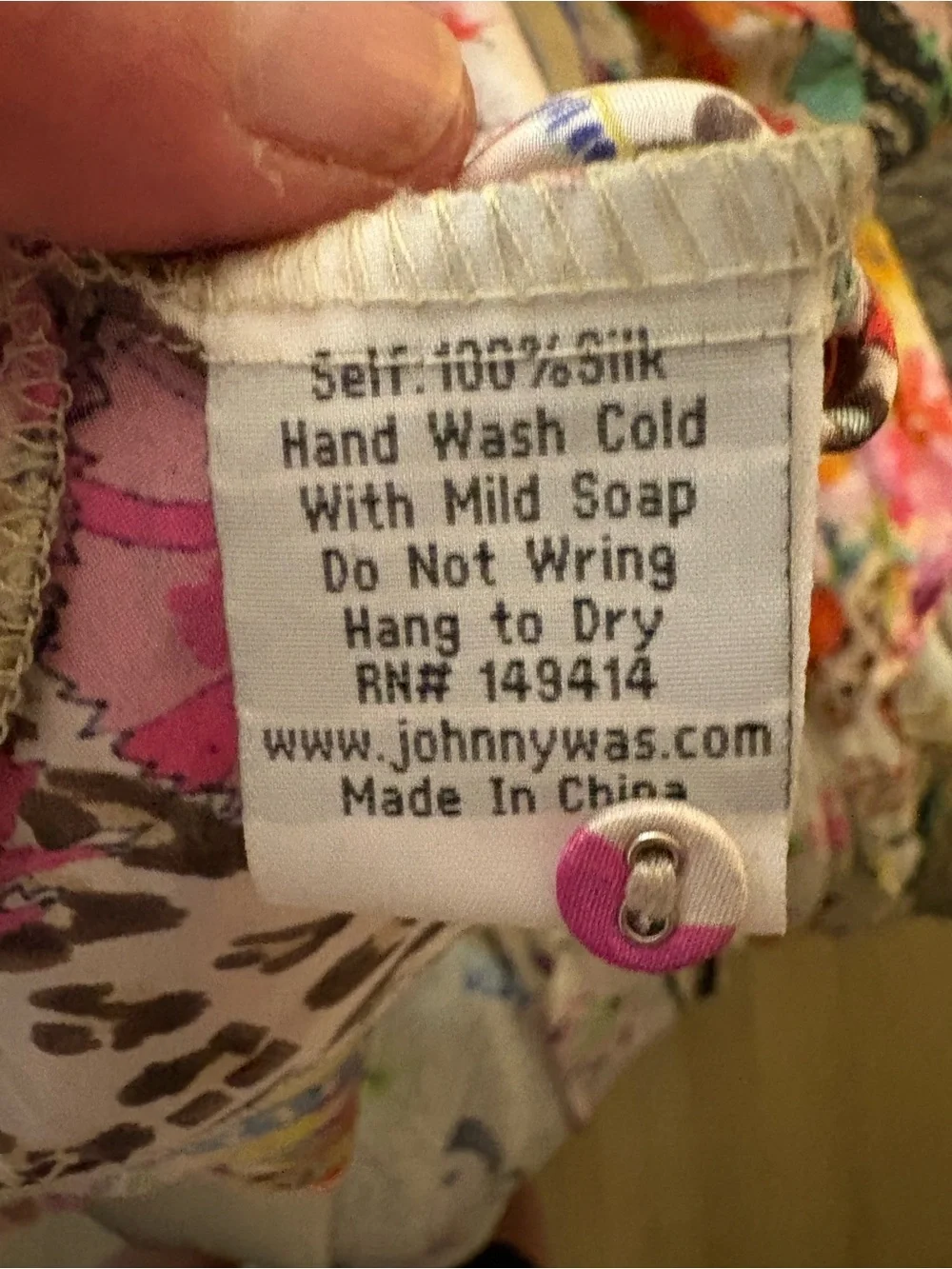 Johnny Was leopard Multi Floral Tie-Front tunic